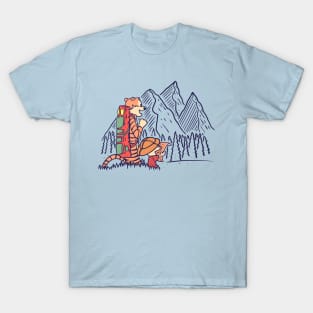 Calvin and Hobbes Climb The Mountain T-Shirt